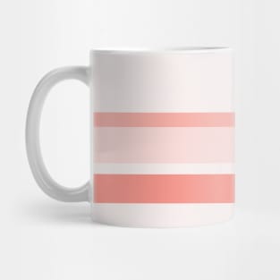 An admirable jumble of Isabelline, Light Pink, Melon and Vivid Tangerine stripes. Mug